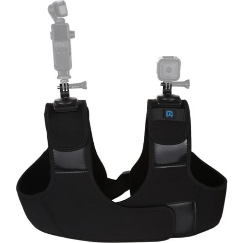 Harness Chest Belt Dual & Single Shoulder Strap Adapter Camera Mount for GoPro DJI OSMO Action/Xiaoyi & Action Cameras