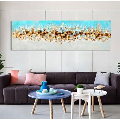 Wall Decorative Abstract Art Oil Painting on Canvas Poster Prints Wall Art Abstract Money Wave Pictures on the Wall Room Decor