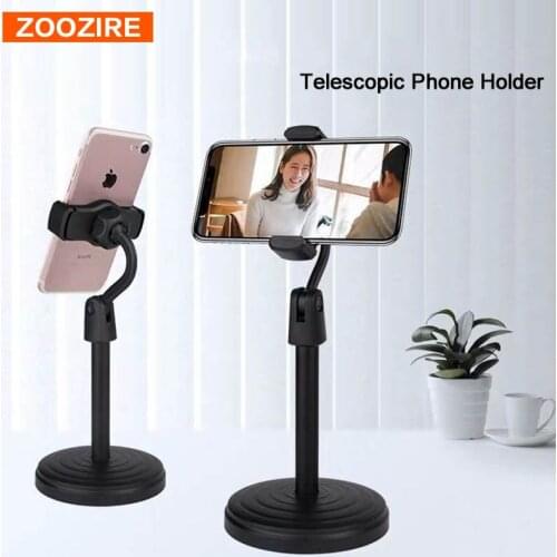 Desktop Mobile Phone Holder Stand 360° for Facetime Live Streaming Shoot Video Youtube Tiktok Round Base Smartphone