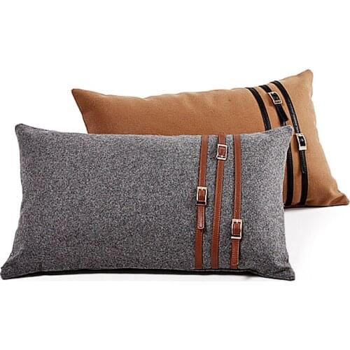 Rectangular cushion cover 30x50 leather pillowcase 30*50cm living room home textile decoration pillowcase