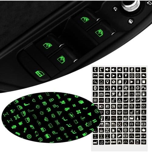 Multi-function Button Sticker Switches Relay Decoration Car Luminous Sticker Rocker Switch Label Circuit Panel Decals
