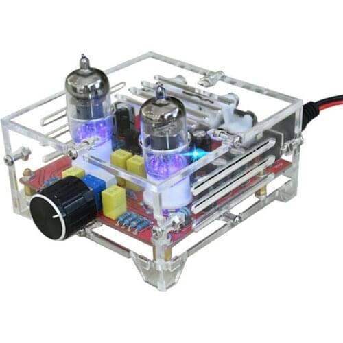 XH-A201 HiFi 6J1 class A Bile Tube Preamplifier amplifier Audio finished Board with Acrylic chassis