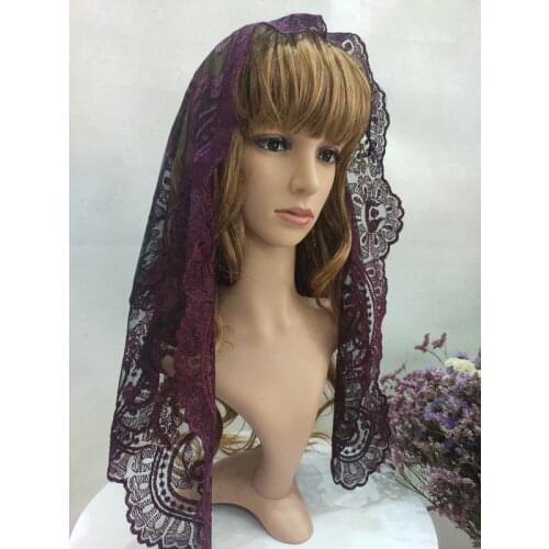 Embroidery Lace Mantilla Veil