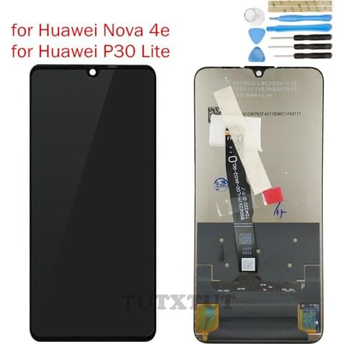 For Huawei P30 Lite LCD Display Screen Touch Digitizer Assembly for Huawei Nova 4E LCD Display 10 Touch Repair Parts