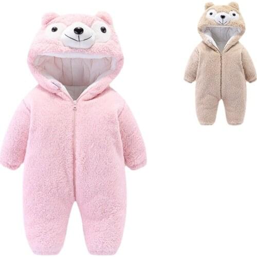 Winter Baby Clothes for Infant Girls Overalls Newborn Baby Cartoon Costume Romper for Baby Boys Jumpsuit Toddler Clothes 0-24M