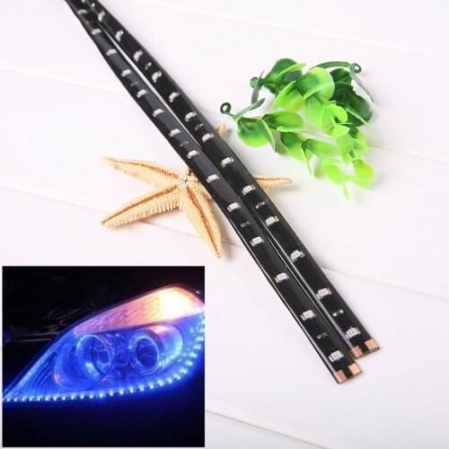 12V Waterproof Auto Car Decorative Waterproof Flexible SMD 3258 Lights Car Strip Led For Daytime 15 Styling Running 30cm Q6D8