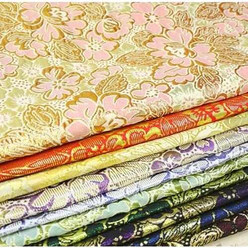 150cm*100cm Cheongsam dress costume party wedding dress handmade advanced fabric brocade gold Metallic Peony cloth fabric