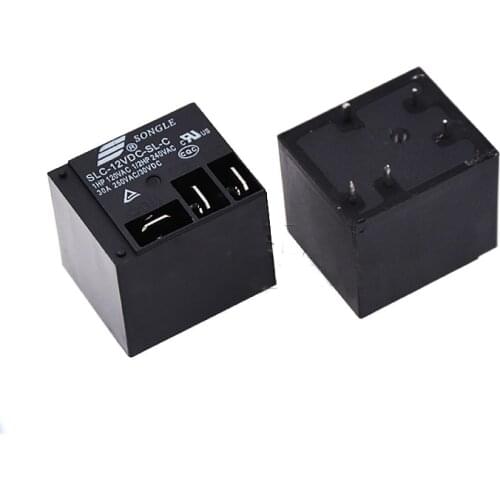 5pcs NEW Relay T91 SLC-5VDC-SL-C SLC-12VDC-SL-C SLC-24VDC-SL-C Black Electrical PCB Power Relay 30A 250VAC 5pin NEW