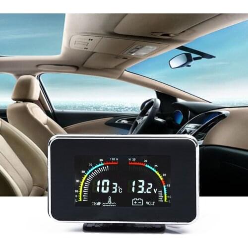 Overheat Water Temp Gauge Temperature Sensor 12V/24V Car Digital Display Kits Volt