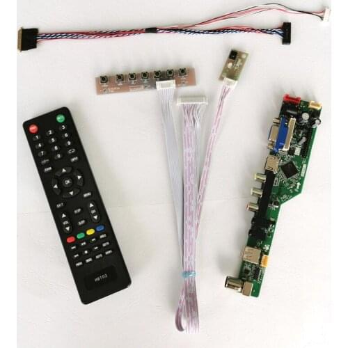 For LTN133AT17/LTN133AT23/LTN133AT28 13.3" LVDS 40-Pin 1366*768 WLED VGA USB RF Remote notebook PC LCD controller board kit