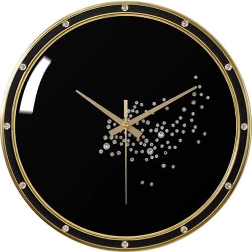 European Luxury Large Wall Clock Gold Living Room Kitchen Silent Clock Wall Retro Simple Reloj Pared Home Decor Clocks OO50WC