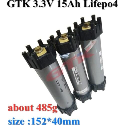 GTK hight quality Lifepo4 40152 cylinder 3.2V 15Ah for Tricycle, Motorcycle, Scooter, Solar Storage , Boat and so on