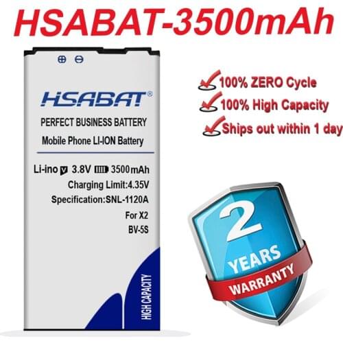 HSABAT Top Brand Larger Capacity 3500mAh BV 5S BV-5S Mobile Phone Li-ion Battery For Nokia X2 X2DS RM-1013 1013 X+ X Plus