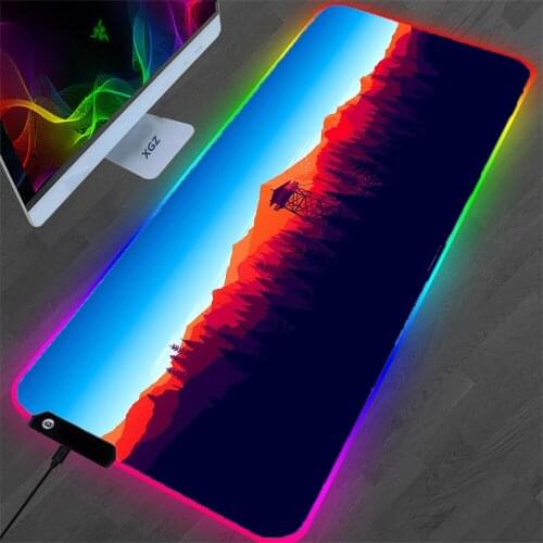 Purple Landscape Computer Game Player Rgb LED Game Computer Mousemat Speed Accessories Keyboard Pad with Light 900x400 Mousepad