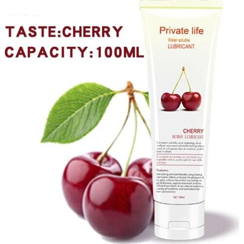 Sex Lubricant 100 ML Water-based Grape/Lemon/Strawberry/Cherry Oil Vaginal and Anal Gel Adults Product