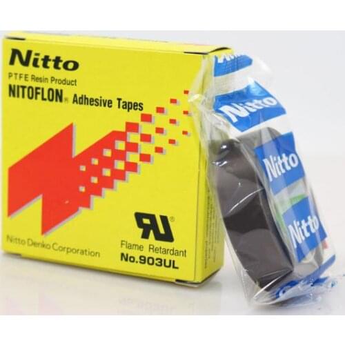 3Pcs/Lot Japan Nitoflon Adhesive Tap 903UL PTFE T0.08mm*W19mm*L10m Nitto Denko Tape Resistance Heat Sealed Seam Tape