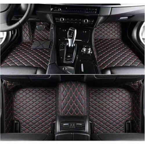 Luxury Surround Car Floor Mats for Volkswagen VW Golf 2003-2008 Left Rudder PU Leather Floor Protection Mat Set Carpers