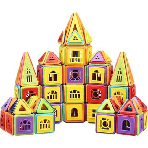 77pcs To 402PCS Magnetic Blocks Magnetic Designer Building Construction Toys Set Magnet Educational Toys For Children Kids Gift