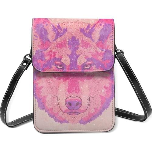 Watercolor Wolf Fashion Card Holder Wallet 2021 New Female Wallets Women Zipper Strap Coin Purse