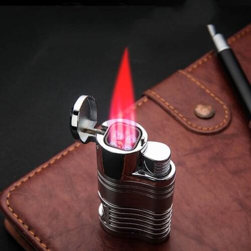 2021 Powerful 4 Nozzles Jet Butane Cigar Pipe Lighter with Tool Metal Windproof Torch Turbo Candle Gas Lighter Gadgets Men Gift