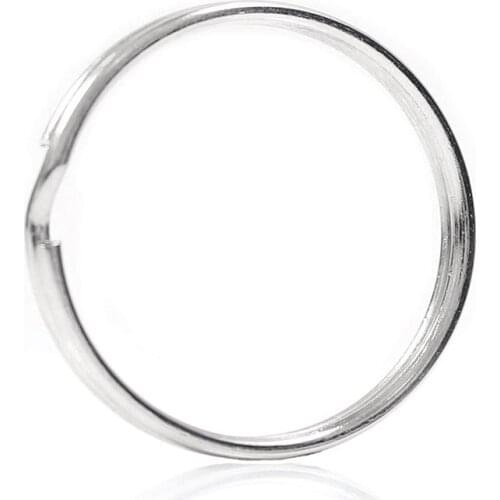 10X Quality 50Mm Keyring Split Ring Set Heavy Duty Large Nickel Key Loop Sprung Hoop