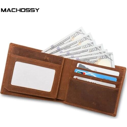 New Genuine Leather Wallet Men Wallets Card Holder Purse Small Short Male Wallet Soft Leather Wallet for man