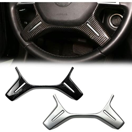 Car Steering Wheel Moulding Trim For Mercedes Benz C E GLK M Class W204 W212 C180 C200 Chrome/Carbon Fiber Pattern ABS Plalstic