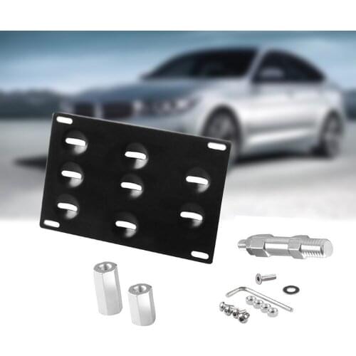 Front Bumper Tow Hook License Plate Mount Bracket Holder For BMW For Toyota For Honda For Nissan