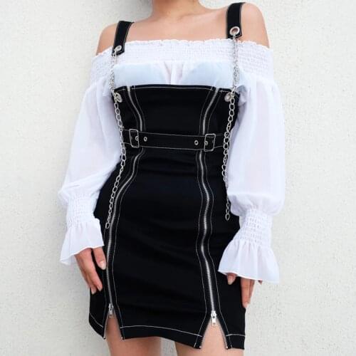 Mini Dress Women HalterHollow Out Club Sexy Stylish A Line Black Slim Spring Elegant Casual Off Shoulder Dresses