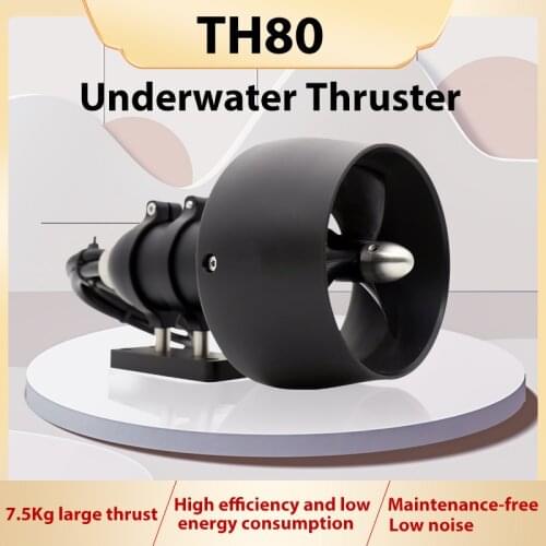 TH80 350W Underwater Thruster Brushless Motor 3 Blade Propeller Propulsion Parts For ROV/AUV SURFBOARD Bait Tug Boat