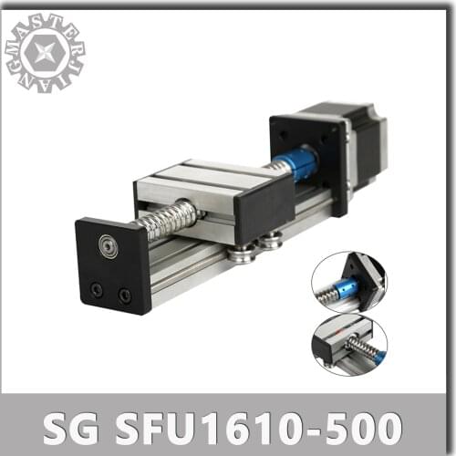 SG Stage C SFU1610-500mm Linear Guide Rails Ball Screw 500mm Travel Length Linear Actuator System Module Table CNC Guide