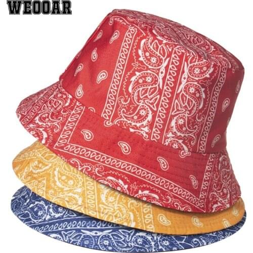 WEOOAR Cashew Sun Hats for Women Bucket Hats Hip Hop Double-sided Mens Summer Panama 2021 Cap Female Fisherman Hat Bob MZ167