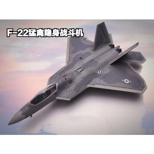 1/72 Scale American F-22 Raptor Stealth Fighter Alloy Aircraft Model Military Toy Collection Gift Finished Airplane