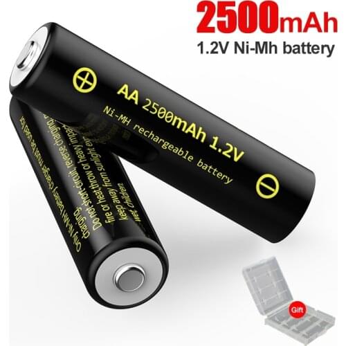 4-20 Pcs 1.2V Ni-MH AAA 1000mAh AA Ni-MH 2500mAh Rechargeable Battery 2A 3A Replacement Battery For Camera Flashlight