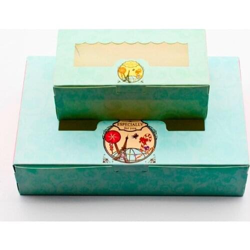 50 PCS Paper Gift Box Wedding Candy Cookie Sweet Gift Boxes Wedding Party Kids Birthday Favor Cake Gift Box Packaging Window