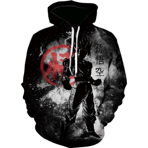 Anime 2021 Goku Printed Hoodies Men Women 3D Hooded Sweatshirts Jackets Pullover Fashion Tracksuits Streetwear Out Coat
