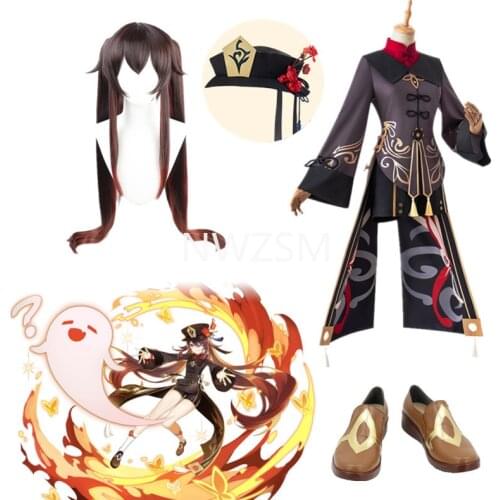 Anime Game Genshin Impact Hu Tao Cosplay CostumeOutfits Dress Halloween Carnival Women Girl Uniforms HuTao Cosplay Accessories