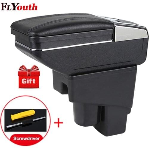 For Honda Fit Jazz 2003-2007 Car Armrest Box Car Styling Central Store Content Box Cup Holder Interior Auto Accessories