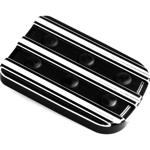 Black Motorcycle CNC Large Brake Pedal Pad Foot Peg Cover For Harley Touring Softail FXSTC Fat Boy 86-2017 Motorcycle Accessory