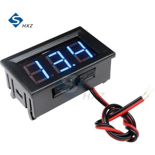 Digital Display Voltmeter Voltage Panel Meter Tester for Motorcycle Car Mini Voltmeter Tester Two-wire 0.56 inch DC 4.5V to 30V