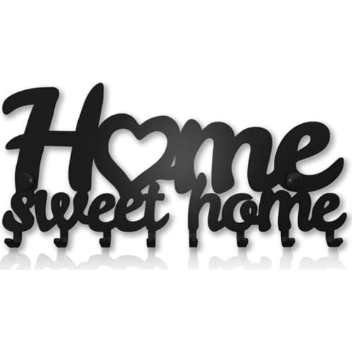 Key Holder for Wall Mount Sweet Home (8-Hook Rack) Decor,Metal Hanger for Front Door,Kitchen,Store House,Vehicle Keys