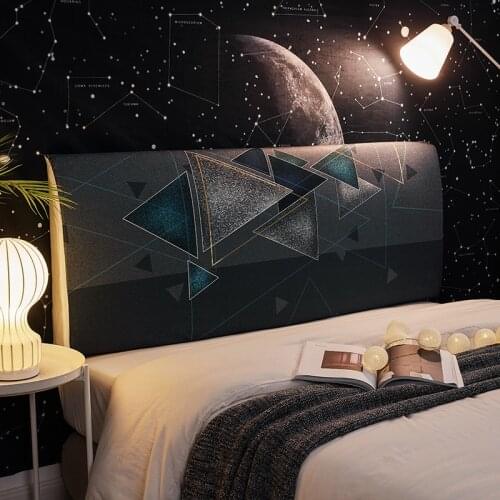 Elastic Bedhead Cover All-inclusive Bed Head Cover Bed Head Back Protection Headboard Dust Cover Bedroom Removable Bedside Cover