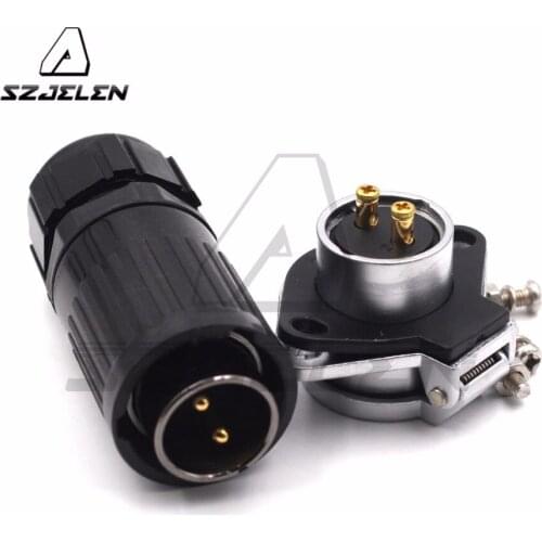 HP20 , 2-pin Aviation Automotive Electrical Waterproof Connector Plug&Socket, Locking Type Panel Connector
