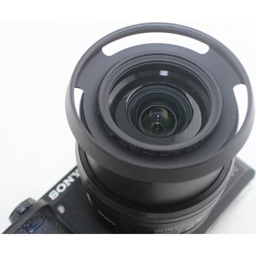 2pcs Metal Screw Mount Lens Hood Protector 40.5mm No Vignetting For Sony E16-50 Lens NEX-5R/5T/3N/6 A5000 A6000