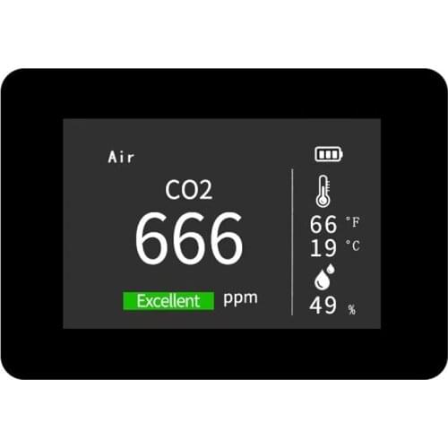 Air Quality Detector Multifunctional CO2 Tester Carbon Dioxide PM2.5 TVOC Formaldehyde Value Electricity Temperature Humidity