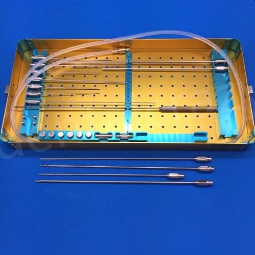 New Fat cannula kit box Stem Cell Lipo Fat Transfer Liposuction metal box