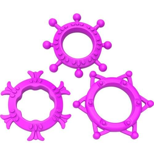 New 3PCS Sex Toys for Man Sex Products Sex Machine Elastic Penis Ring Silicone Male Time Delay Premature Ejaculation Lock ST568