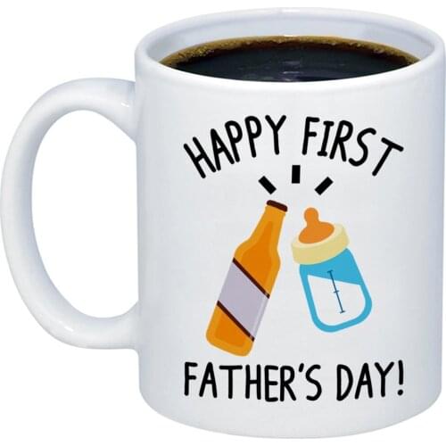Fathers Day Gifts Happy 1st Fathers Day Coffee Mug Funny Cute Unique Gift
