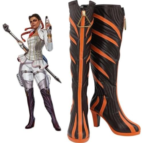 Apex legends Loba Andrade Cosplay Boots Customized High High Heel Leather Shoes