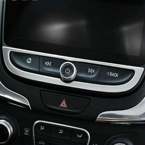 1PCS Stainless steel decorative box car navigation panel for Chevrolet Equinox 2018